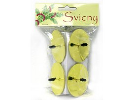 Bodce na adventní svíčku - zlatá / 4 ks Bodce na adventní svíčku - zlatá / 4 ks