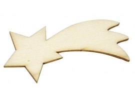 Dřevěný výřez - Kometa 5 x 3 cm Dřevěný výřez - Kometa 5 x 3 cm
