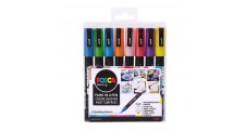 Posca popisovač - sada 8 ks / třpytivé barvy