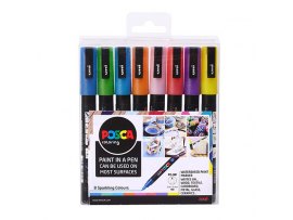 Posca popisovač - sada 8 ks / třpytivé barvy Posca popisovač - sada 8 ks / třpytivé barvy