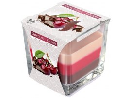 Vonná svíčka tříbarevná - čoko/višeň Vonná svíčka tříbarevná - čoko/višeň