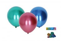 Balónky nafukovací - chromový / 25cm / sada 5ks