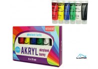 LUMA sada akrylových barev 6 ks / 75ml LUMA sada akrylových barev 6 ks / 75ml