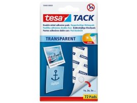 Tesa TACK oboustranně lepicí polštářky - transparentní / 72 ks