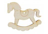 Dřevěná dekorace - koník 3,5x3cm Dřevěná dekorace - koník 3,5x3cm