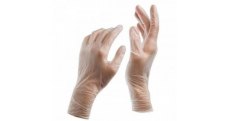 Ochranné rukavice vinylové nepudrované - rukavice L / 100 ks