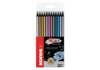 Pastelky trojhranné Kores METALLIC - 12 barev Pastelky trojhranné Kores METALLIC - 12 barev
