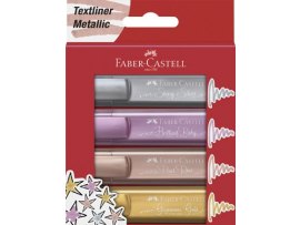 Zvýrazňovač Faber-Castell 46 METALLIC - sada 4 ks