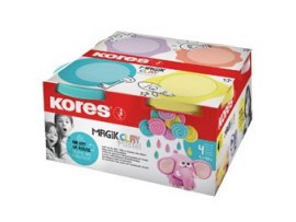 Modelovací hmota KORES MAGIK CLAY - pastelové barvy 4 x 40 g