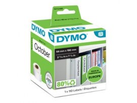 Štítky pro DYMO LabelWritter - 59 x 190 mm / na pořadače papírové / 1 x 110 ks