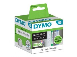 Štítky pro DYMO LabelWritter - 38 x 190 mm / na pořadače papírové / 1 x 110 ks Štítky pro DYMO LabelWritter - 38 x 190 mm / na pořadače papírové / 1 x 110 ks