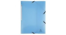 Spisové desky A4 s gumou Exacompta - pastelová  modrá