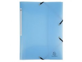 Spisové desky A4 s gumou Exacompta - pastelová  modrá