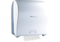 Zásobník Automatic na ručníky v rolích Merida SOLID CUT - bílá Zásobník Automatic na ručníky v rolích Merida SOLID CUT - bílá
