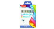 Akrylové popisovače LUMA - 6 barev / metalické