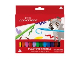 Pastelky plastové CONCORDE - 12 barev