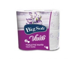 Toletní papír Big Soft Violet - dvouvstvý / bílá
