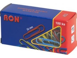 Dopisní spony RON barevné - 32 mm / 100 ks Dopisní spony RON barevné - 32 mm / 100 ks