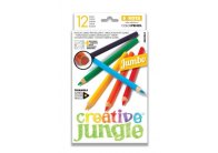 Pastelky trojhranné Creative Jungle - 12 barev / JUMBO Pastelky trojhranné Creative Jungle - 12 barev / JUMBO