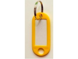 Jmenovky na klíče - 20 x 50 mm / 10ks / žlutá