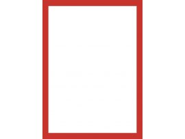 Magnetický informační rámeček LEAN - A4 / 230 x 317 mm / červená / 10 ks