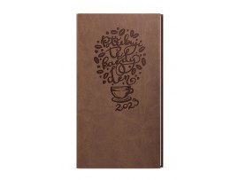 Diáře VIVELLA s ražbou kapesní - týdenní / moka Káva Diáře VIVELLA s ražbou kapesní - týdenní / moka Káva