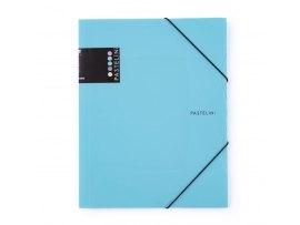 Spisové desky A4 s gumou PASTELINI - modrá