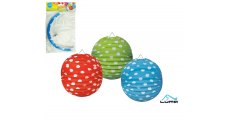 Lampion kulatý 15 cm / mix puntík