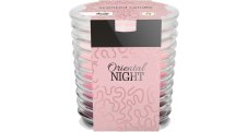 Vonná svíčka tříbarevná / vroubkované sklo -  Oriental night