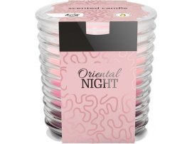 Vonná svíčka tříbarevná / vroubkované sklo - Oriental night Vonná svíčka tříbarevná / vroubkované sklo - Oriental night
