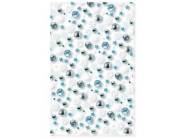 Vánoční dárkový sáček - transparentní modrá / 25 x 40 cm