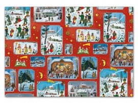 Vánoční balicí papír - Josef Lada 100 x 70 cm