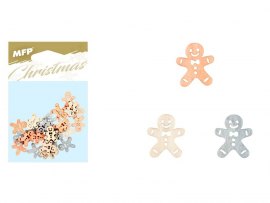 Vánoční dřevěná dekorace - mix perníček / 24ks / 2cm Vánoční dřevěná dekorace - mix perníček / 24ks / 2cm