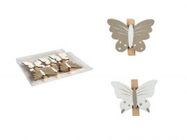 Kolíčky motýli 6ks / 3,5cm / dřevo Kolíčky motýli 6ks / 3,5cm / dřevo