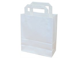 Tašky papírové kraft plochá ucha - 180 x 80 x 250 mm Tašky papírové kraft plochá ucha - 180 x 80 x 250 mm