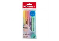 Kuličkové pero Kores K0 - pastelový mix / sada 6 ks