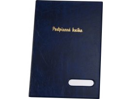 Kniha podpisová Hanibal - imitace kůže / modrá