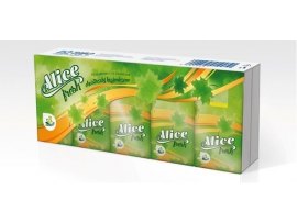 Kapesníčky papírové ALICE FRESH - třívrstvé / 10x10 ks