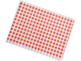 Ubrus PVC - 65 x 50 cm / červené káro