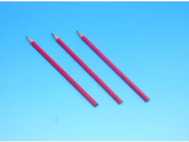 Trojhranné tužky - / tenká / červená