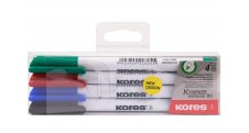 Popisovač Kores K-Marker Whiteboard - sada 4 ks / kulatý tenký hrot