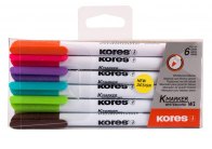 Popisovač Kores K-Marker Whiteboard - sada 6 ks / kulatý tenký hrot