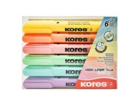 Zvýrazňovač Kores High Liner PLUS Pastel / sada 6 ks Zvýrazňovač Kores High Liner PLUS Pastel / sada 6 ks