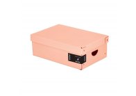 Krabice úložná lamino PASTELINI - oranžová / 35,5 x 24 x 9 cm