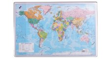 Pracovní podložky dekorované - jednostranná / mapa svět