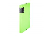Box na spisy A4 s gumou průsvitný Opaline - hřbet 3 cm / zelená