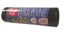 Pytle na odpad Vipor Top - 100x125cm / 240l / 10ks / 35my / černá / extra pevné