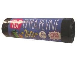 Pytle na odpad Vipor Top - 100x125cm / 240l / 10ks / 35my / černá / extra pevné