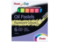 Olejové pastely Pentel - 6 barev / fluorescenční Olejové pastely Pentel - 6 barev / fluorescenční