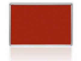 Tabule filcová v hliníkovém rámu - 90 x 120 cm / červená